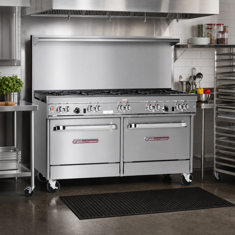 Product image #2 for Southbend Ultimate 60-Inch Commercial Gas Restaurant Range with 10 Burners and 2 Convection Ovens