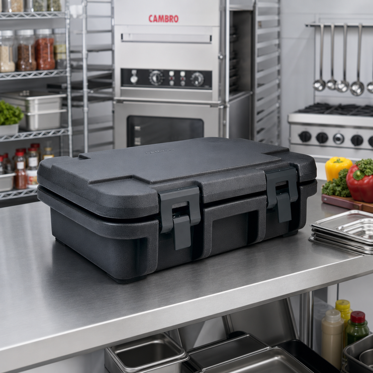 Product image #3 for Cambro Ultra Pan Carrier Top-Loading Insulated Food Pan Carrier for 1 Full-Size GN Pan, 12.3 Qt., Black