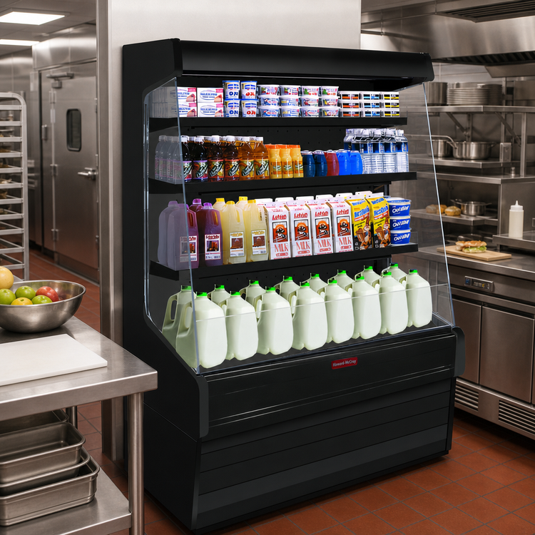 Product image #2 for Howard-McCray 30E Series 51-Inch Remote Rear-Loading Open Merchandiser with Sliding Rear Doors, Stainless Steel