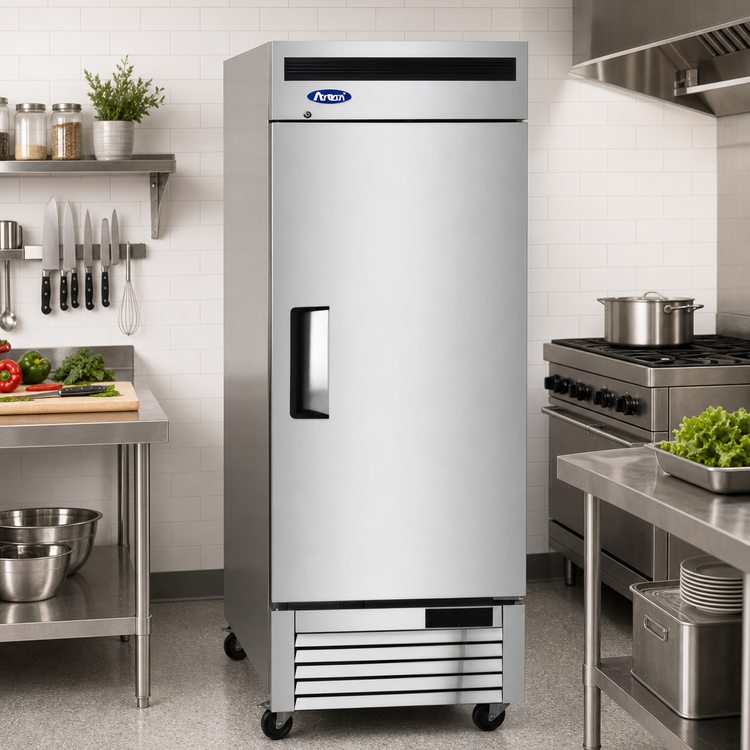 Product image #3 for Atosa One-Section Reach-In Refrigerator, 12.57 Cu. Ft., Bottom-Mount Self-Contained, Solid Door