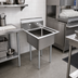 Thumbnail image #2 for Commercial 1-Compartment Pot Sink with 18 x 18 x 11-Inch Bowl, 304 Stainless Steel, Galvanized Legs