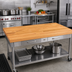 Thumbnail image #2 for John Boos Appalachian Red Oak Island Countertop, 72 x 30 x 1-1/2-Inch, Varnique Finish