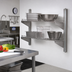 Thumbnail image #2 for Eagle Group Standard Wall-Mounted Cantilever Shelving Upright, 36 Inch H, Stainless Steel