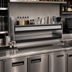 Thumbnail image #2 for Glastender 18-Inch Single Stainless Steel Speed Rail with Open Step-and-Rail Design