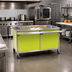 Thumbnail image #2 for Director's Choice Mobile Electric Hot Food Table, Open Well, with (2) 12