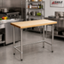 Thumbnail image #2 for Eagle Group 48 x 24 Inch Wood Top Work Table with Stainless Steel Tubular Base