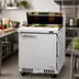 Thumbnail image #2 for Turbo Air PRO Series 27-1/2-Inch Front-Breathing One-Section Sandwich/Salad Prep Table with 8-Pan Top and Solid Locking Door