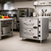 Thumbnail image #2 for RedHots 2-Drawer Wide Freestanding Warming Drawer Unit, 120V, Stainless Steel