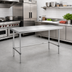 Thumbnail image #2 for Sapphire 60 Inch x 30 Inch 18-Gauge 430 Stainless Steel Flat Top Work Table with Open Base