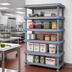 Thumbnail image #2 for Millenia 72-Inch Wide x 18-Inch Deep x 86-Inch High 5-Shelf Stationary Starter Polymer Shelving Unit with Dunnage Stand