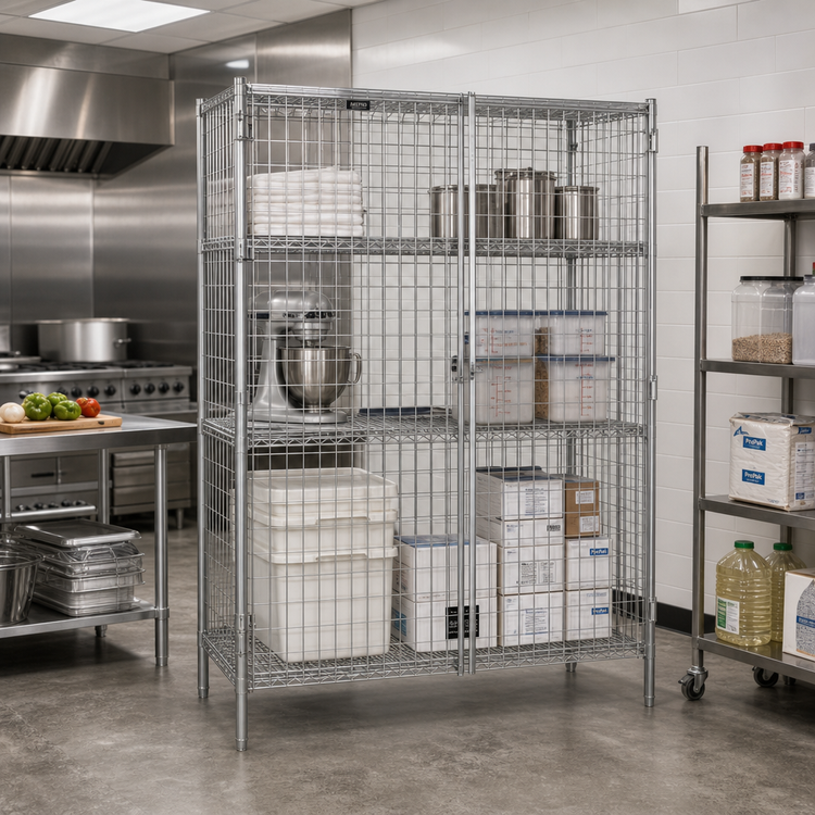 Product image #2 for Metro Super Erecta Stationary Stainless Steel Wire Security Cage