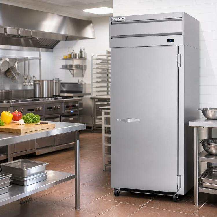 Product image #2 for Beverage-Air P-Series 1-Section Top Mount Roll-Thru Freezer, 38.69 Cu. Ft., Stainless Steel, 115V