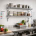 Thumbnail image #2 for WalStor Modular Wall-Mounted Double Wire Shelf Kit, 48 x 18 Inches, Zinc Finish