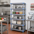 Thumbnail image #2 for Quantum Millenia Stationary Starter Polymer Shelving Unit with 5 Open Grid Shelves, 36