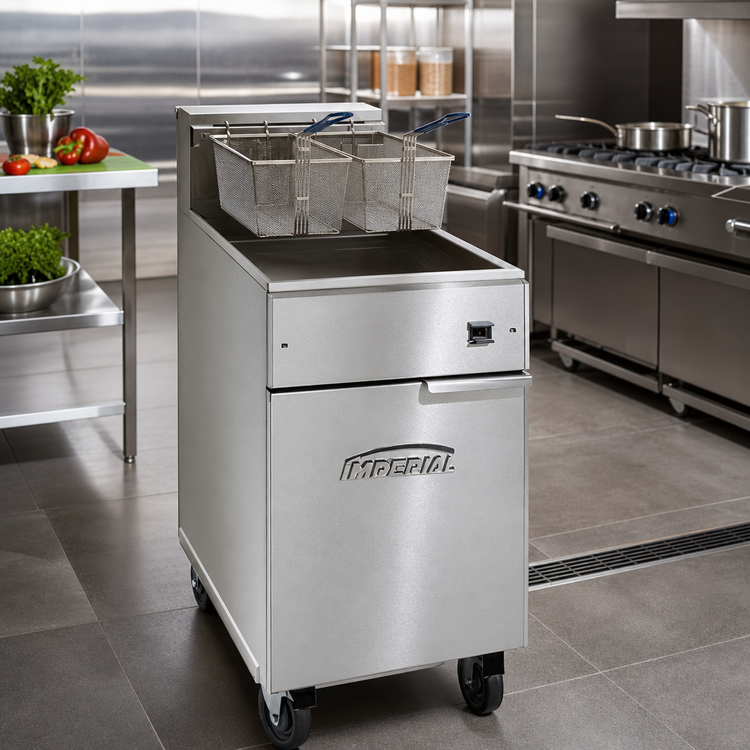 Product image #2 for Imperial 75 lb. Electric Floor Model Fryer with Immersed Elements