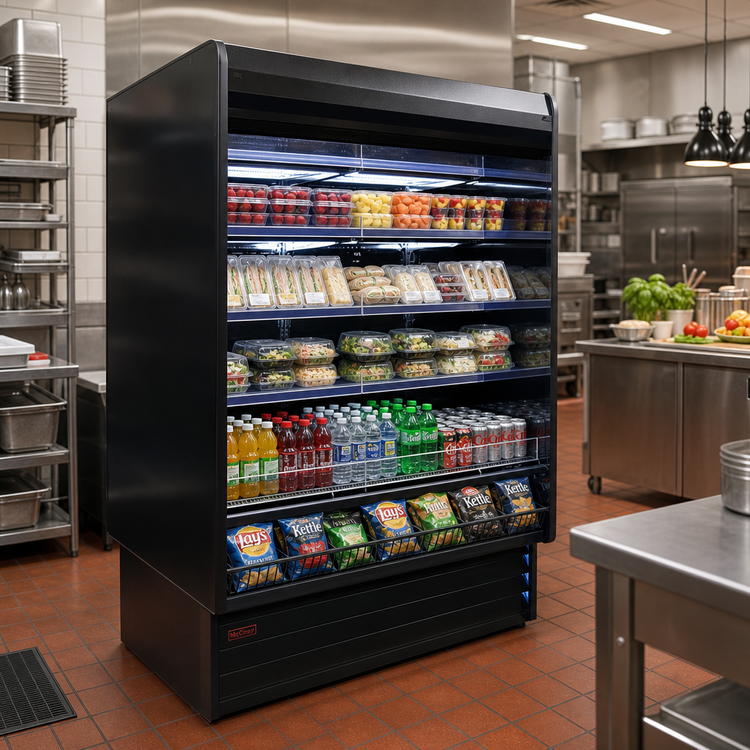 Product image #2 for Howard-McCray 35E Series Remote Multi-Purpose Open Merchandiser, 51 Inch Wide, 4 Lighted Shelves