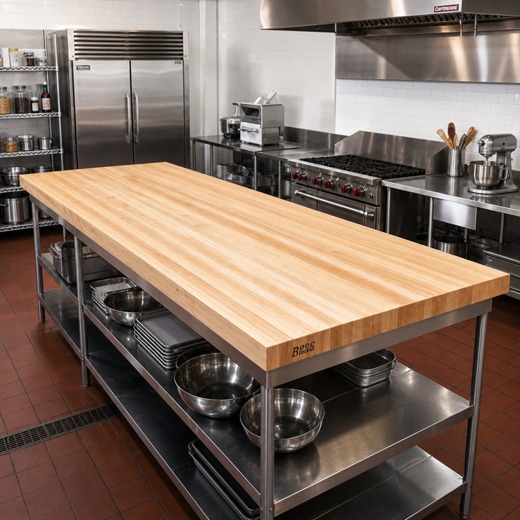 Product image #2 for Boos Block 120-Inch x 48-Inch Edge Grain Maple Kitchen Countertop, 1-3/4-Inch Thick, Penetrating Oil Finish