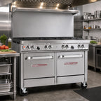 Thumbnail image #2 for Southbend (Middleby) Ultimate 4483EE 48-Inch Commercial Gas Range with 8 Open Burners and 2 Space Saver Ovens