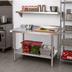 Thumbnail image #2 for Klinger's Trading ABST3014 14-Inch x 30-Inch Stainless Steel Filler Work Table with 2-Inch Backsplash and Undershelf