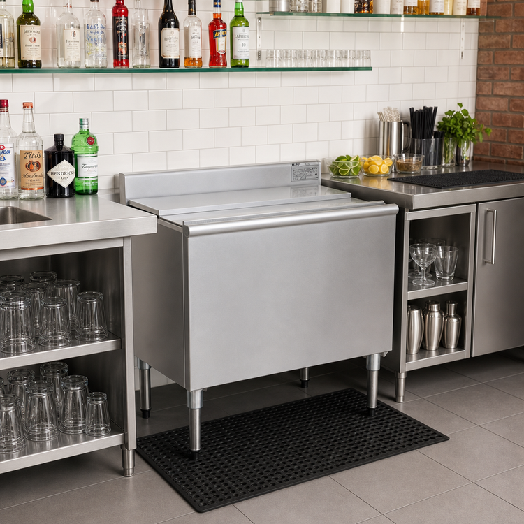 Product image #2 for Eagle 1800 Series B42IC-12D-18-7 Underbar Ice Chest with Sealed-In 7-Circuit Cold Plate, 42"W x 20"D, 12" Deep Bin