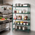 Thumbnail image #2 for Eagle Group Valu-Gard 5-Tier Wire Starter Shelving Unit, 60W x 21D x 86H, Green Epoxy Finish