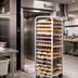 Thumbnail image #2 for Adamatic/Revent Roll-In Oven Rack, A-Style Lift, 10-Pan Capacity, Single End Load, Aluminum