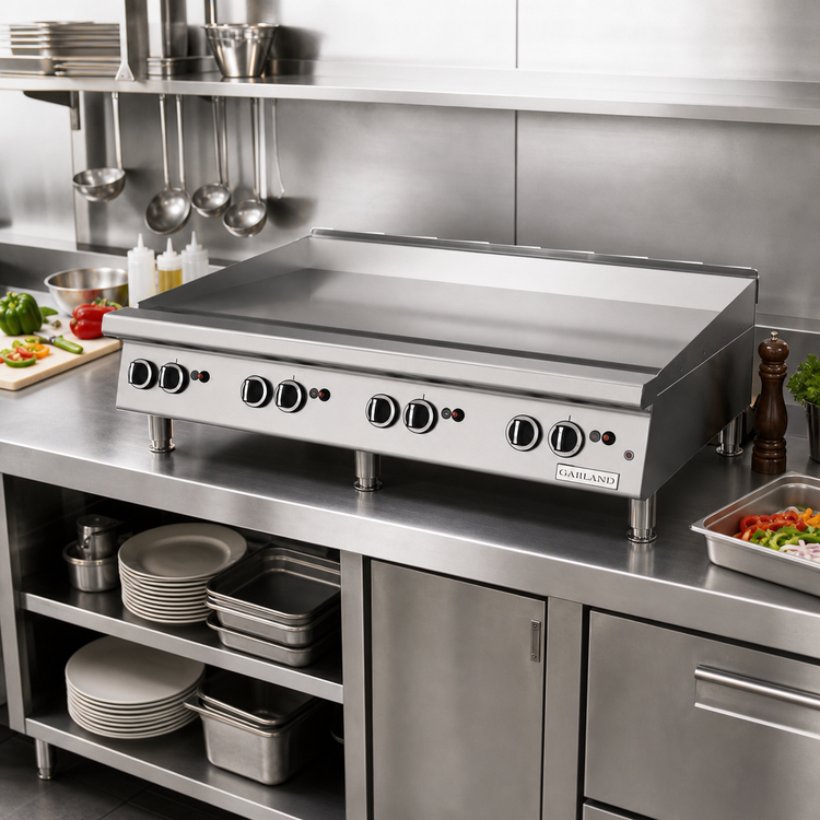 Product image #2 for Garland Signature Heavy-Duty Countertop Gas Griddle, 47-1/4" W x 23" D Smooth Steel Plate, Thermostatic Control