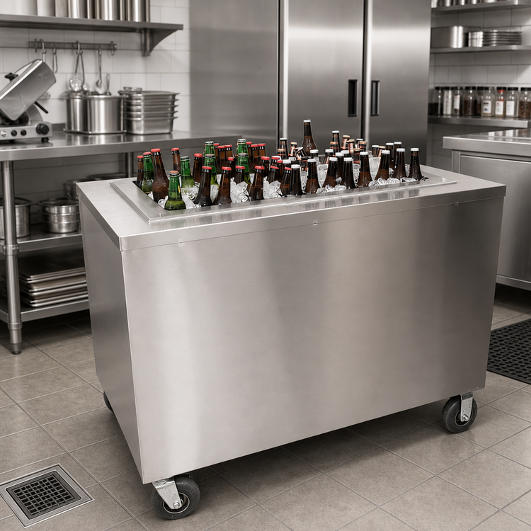 Product image #2 for BK Resources Portable Beverage Center with 48 x 20 Ice Bin, 60 x 30 x 36 Inches