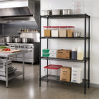 Thumbnail image #2 for Quantum WR63-3060BK 4-Shelf Wire Shelving Starter Unit, 60 x 30 x 63 Inches, Black Epoxy Finish