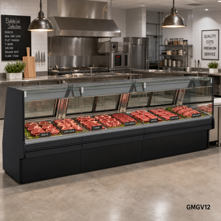 Product image #2 for Structural Concepts Fusion GMGV12 Remote DX Refrigerated Service Case, 148-1/2-Inch Wide
