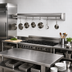 Thumbnail image #2 for Eagle Group 120-Inch x 12-Inch Wall-Mounted Stainless Steel Pot Rack Shelf with 10 Hooks