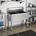 Thumbnail image #2 for Eagle Group Two-Compartment Square Corner Utility Sink, 304 Stainless Steel, 49-3/8