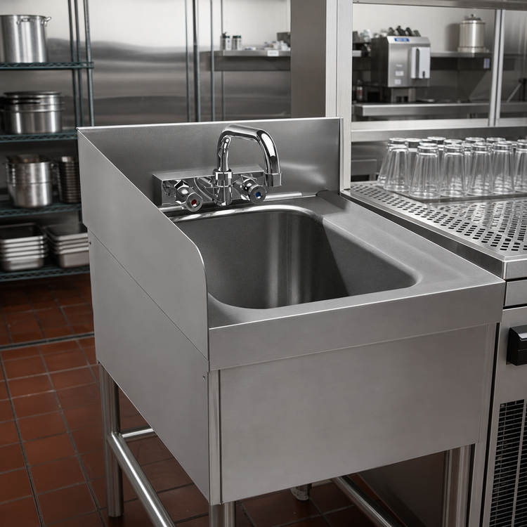 Product image #2 for Advance Tabco Prestige Welded Left Side Splash for 25-Inch Underbar Unit