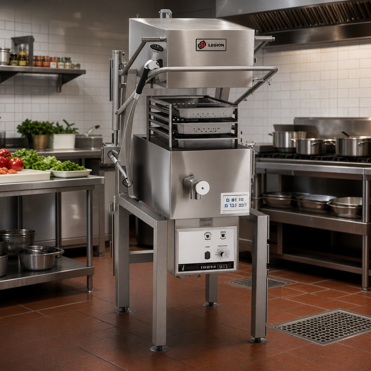 Product image #2 for Legion Skittle SKGL9-11 Gas-Fired Multi-Function Cooker, 10° Tilting, 49-Gallon Kettle