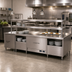 Thumbnail image #2 for Randell Modular Chef Service Counter Center Section, 97-1/2 Inch Wide, Stainless Steel, with Plate Storage Cabinet and Double Overshelf