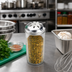 Thumbnail image #2 for American Metalcraft 12 oz Clear SAN Plastic Spice Shaker with Stainless Steel Slotted Top