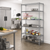 Thumbnail image #2 for Eagle Group Valu-Master 5-Tier Stationary Starter Wire Shelving Unit, 24W x 21D x 86H, Pewter Gray Epoxy