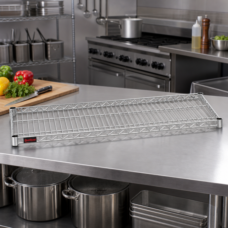 Product image #2 for 24-Inch x 24-Inch Stainless Steel QuadTruss Wire Shelf, 800 lb Capacity