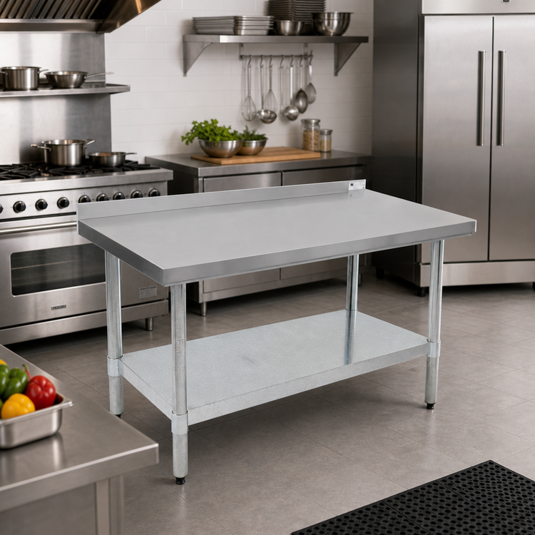 Product image #2 for John Boos Stallion Economy 60 x 18-Inch Stainless Steel Work Table with Galvanized Undershelf