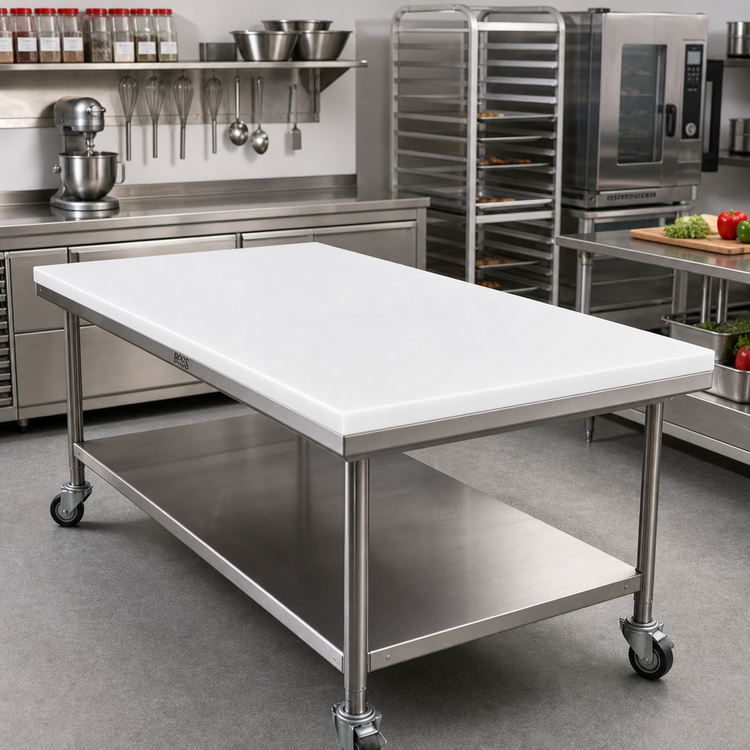 Product image #2 for John Boos P1333 84" x 36" Reversible Poly Replacement Work Table Top, 1/2" Thick