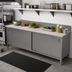 Thumbnail image #2 for John Boos 132-Inch x 30-Inch Cabinet Base Poly Top Work Table with Sliding Doors and 5-Inch Backsplash