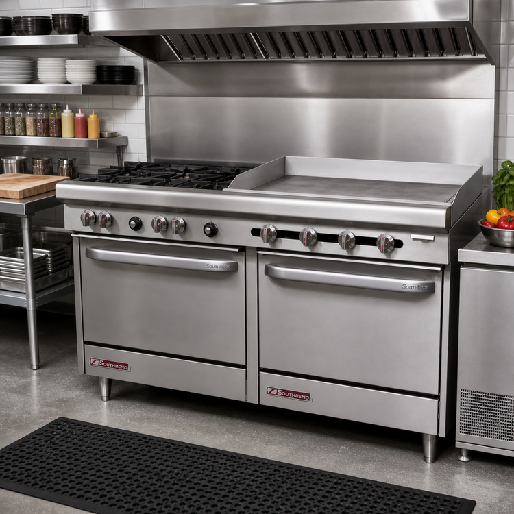 Product image #2 for Southbend S-Series 60-Inch Gas Restaurant Range with 6 Open Burners, 24-Inch Griddle, and 2 Cabinet Bases