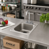 Thumbnail image #2 for Eagle Group Self-Rimming Drop-In Single-Compartment Sink with 16 x 20 x 13-1/2 Inch Bowl, Faucet and Basket Drain