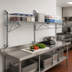 Thumbnail image #2 for Quantum Cantilever Single Shelf Wall-Mount Wire Shelving Unit, 72 x 12 Inches, Gray Epoxy Finish