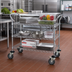 Thumbnail image #2 for Quantum 3-Shelf Wire Utility Cart, 48 x 24 x 37-1/2 Inch, 1,200 lb Capacity, Gray Epoxy Antimicrobial Finish