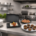Thumbnail image #2 for Carlisle Terra Rectangular Textured Melamine Displayware Platter, 13-1/2 x 9-1/4 Inch, Black