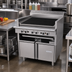 Thumbnail image #2 for Garland Cuisine Series Heavy Duty 36-Inch Gas Charbroiler Range with Open Cabinet Base and Cast Iron Radiants