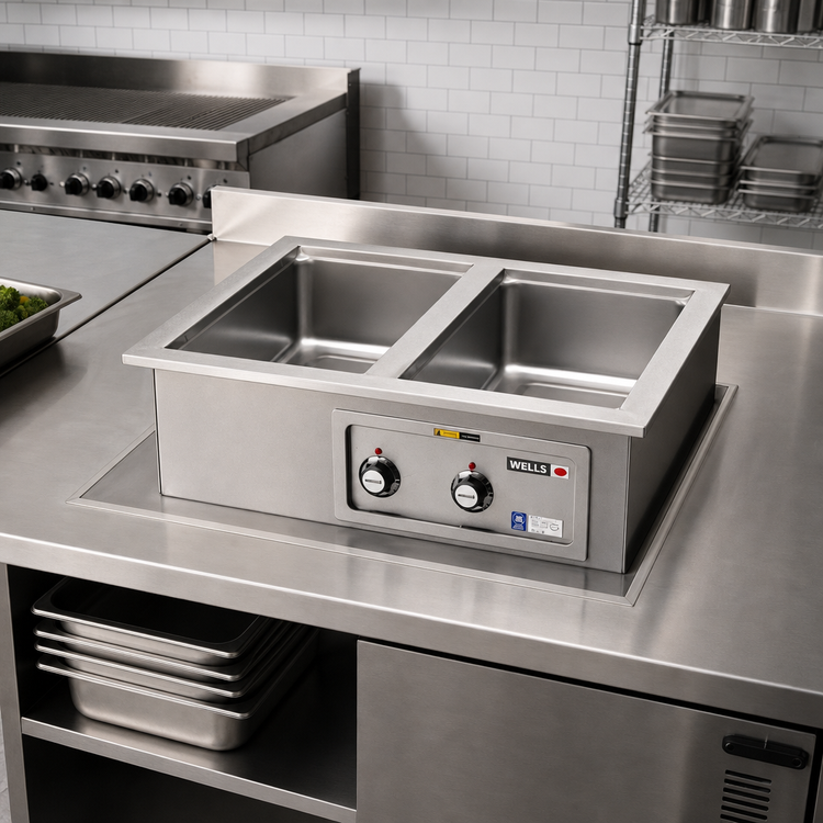 Product image #2 for Wells Top-Mount Built-In Electric Hot Food Well with Auto-Fill and Thermostatic Controls