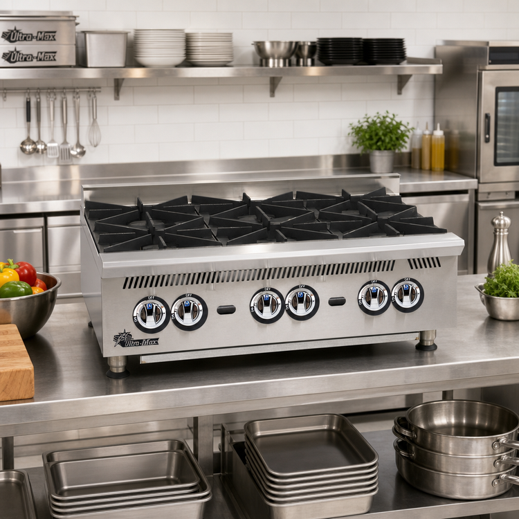 Product image #3 for Ultra-Max 48-Inch Countertop Gas Hot Plate with 8 Burners