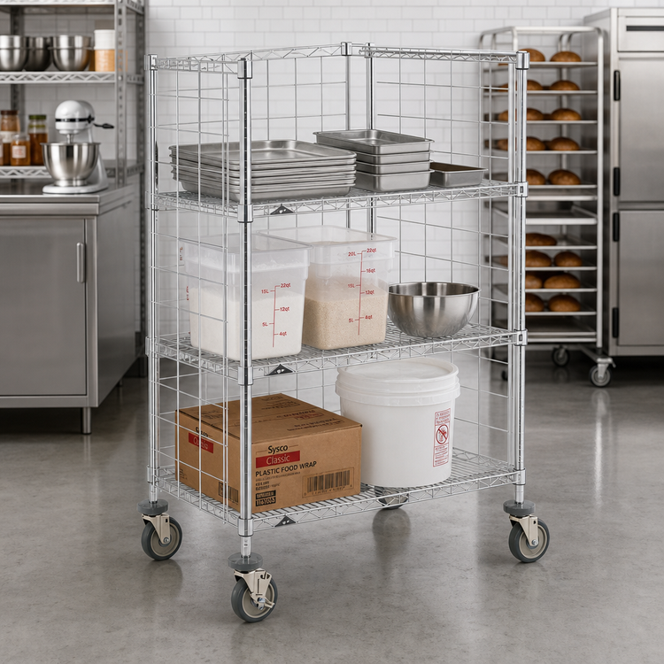 Product image #2 for Metro Super Erecta Standard-Duty Slanted Shelf Cart & Truck, 60 x 24 x 59 Inches, 3 Shelves